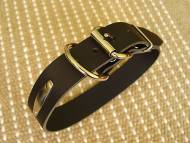 Leather dog collar with id tag fo Shar Pei- C456