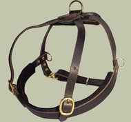 Padded Pulling Harness for sharpei-Leather sharpei Harness Padded Pulling Harness for sharpei-Leather sharpei Harness