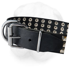 Leather Shar Pei Collar Fitted with Durable Buckle