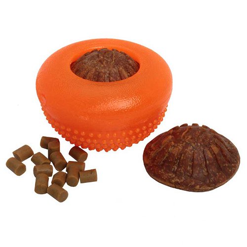 Tough Rubber Treat Holder and Chew Toy