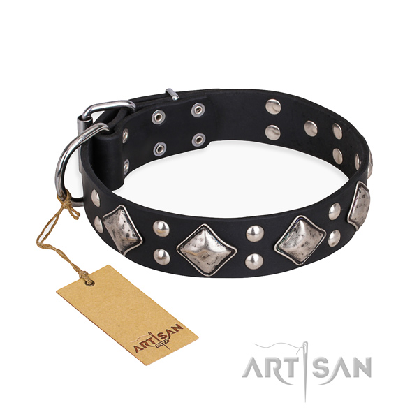 Comfy wearing comfortable dog collar with rust-proof fittings