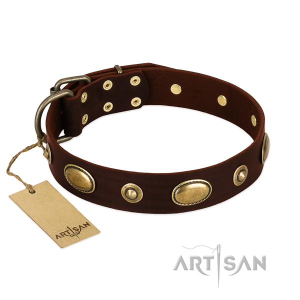 Handcrafted leather collar for your doggie